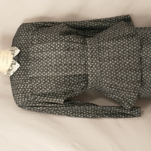 80s Does 40s Vintage Skirt Set Peplum Dress Modest Cotton by You Too Babes - Picture 2 of 15